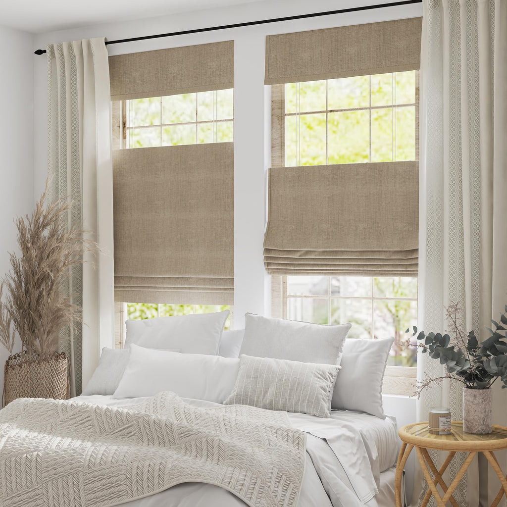 Motorized Top Down Bottom Up Roman Shades Remote, Custom Size