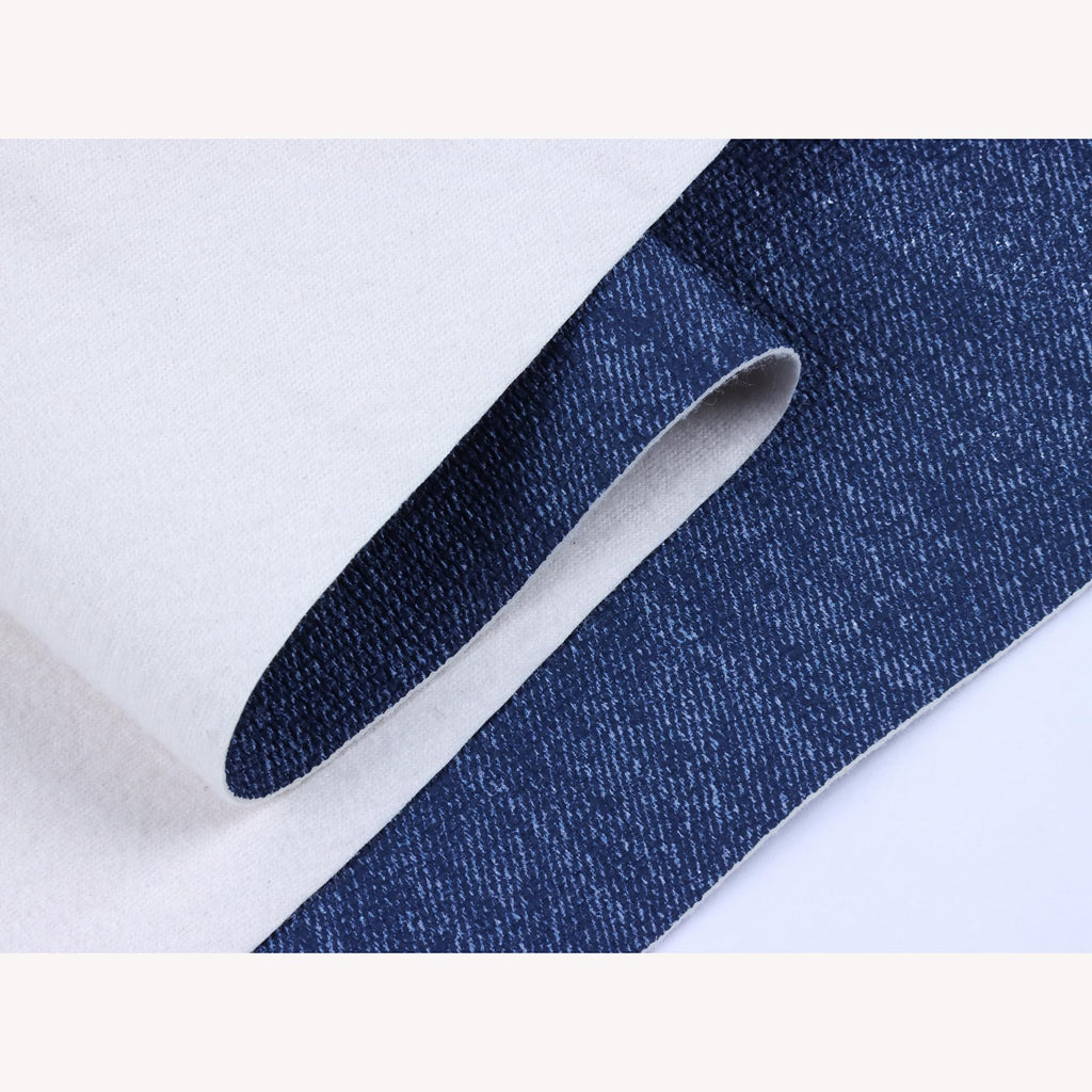Jeans Fabric Texture Faux Leahter Sheets Solid Leather Fabric Sheets 12" x 53" (30cm x 135cm) Inch Large Size for Pad