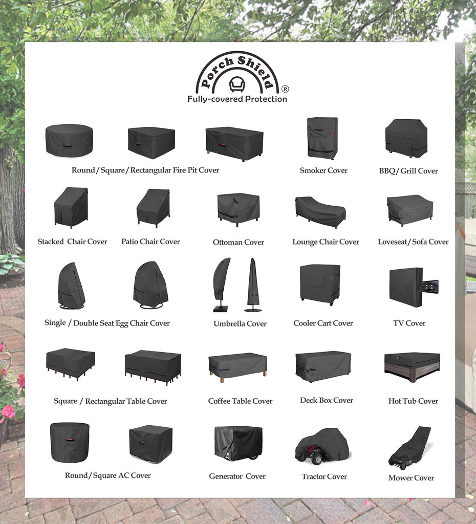 Square Patio Fire Pit Table Cover 32 x 32 inch, Black