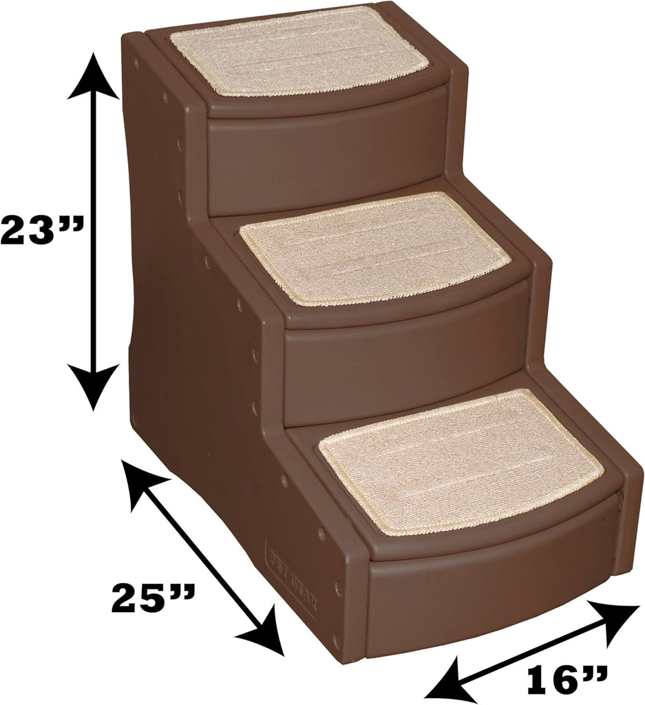 Pet Gear Easy Step III Pet Stairs, 3 Step for Cats/Dogs, Removable Washable Carpet Treads, for Pets Up to 150lbs