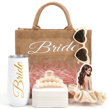 Bridal Shower Gift for Wedding, Bride To Be Gifts 6-piece Set, for Bachelorette Engagement Honeymoon, Beach, Travel