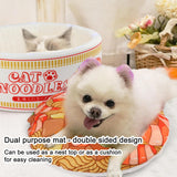 Ramen Noodle Dog & Cat Bed,Keep Warm and Super Soft Creative Pet Nest for Indoor Cats,Removable Washable Cushion for