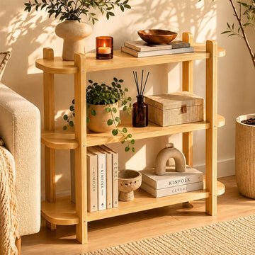 Bookshelf, Wood Shelf Bookcase, Book Shelf 3-Tier, Natural
