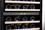 46 Bottle Dual Zone Compressor Wine Cooler Refrigerator, Large Freestanding Wine