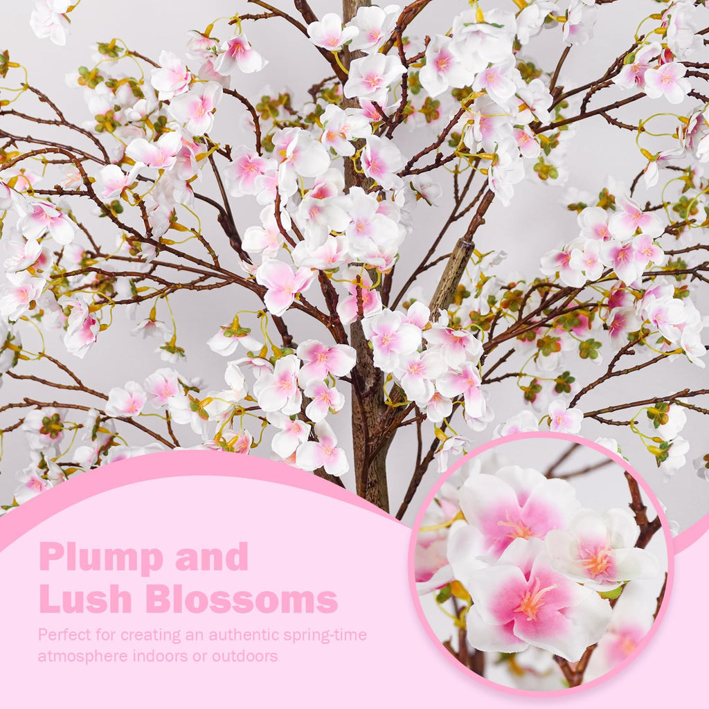 Artificial Cherry Blossom Tree 5FT, Pink Faux Floor Tree