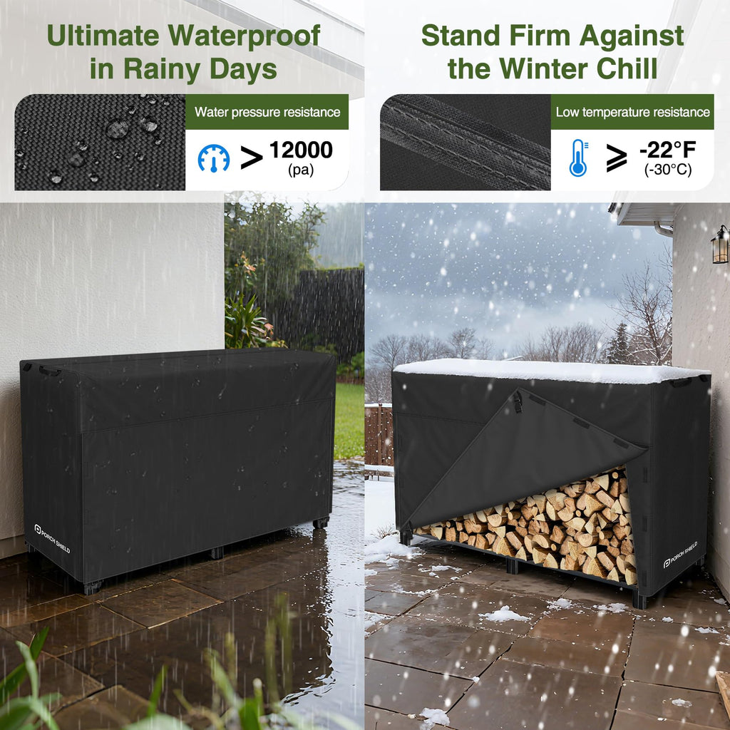 8ft Waterproof Firewood Rack Cover (Cover Only)