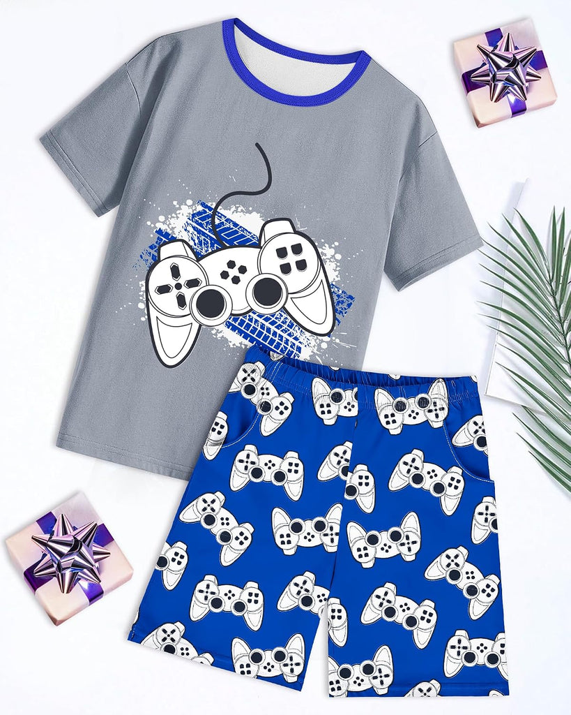 Boys Pajamas Big Boys PJs Set Summer Short Sleeve Kid Sleepwear Boy Pajamas