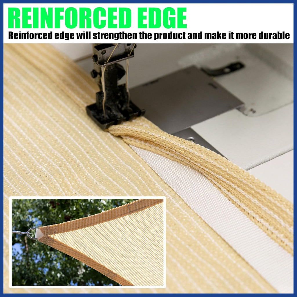 20' x 24' Brown Sun Shade Sail UPF50 Rectangle smTAPS10 Canopy Fabric Cloth Screen, Water and Air Permeable & UV