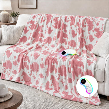 Electric Heated Blanket Full 72"X84": 9 Heating Settings 86-125.6°F