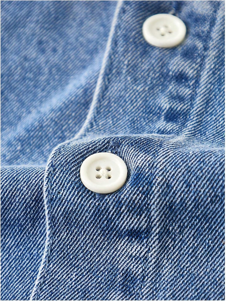 Boy's Hooded Denim Jacket Single Breasted Jean Coats Outerwear