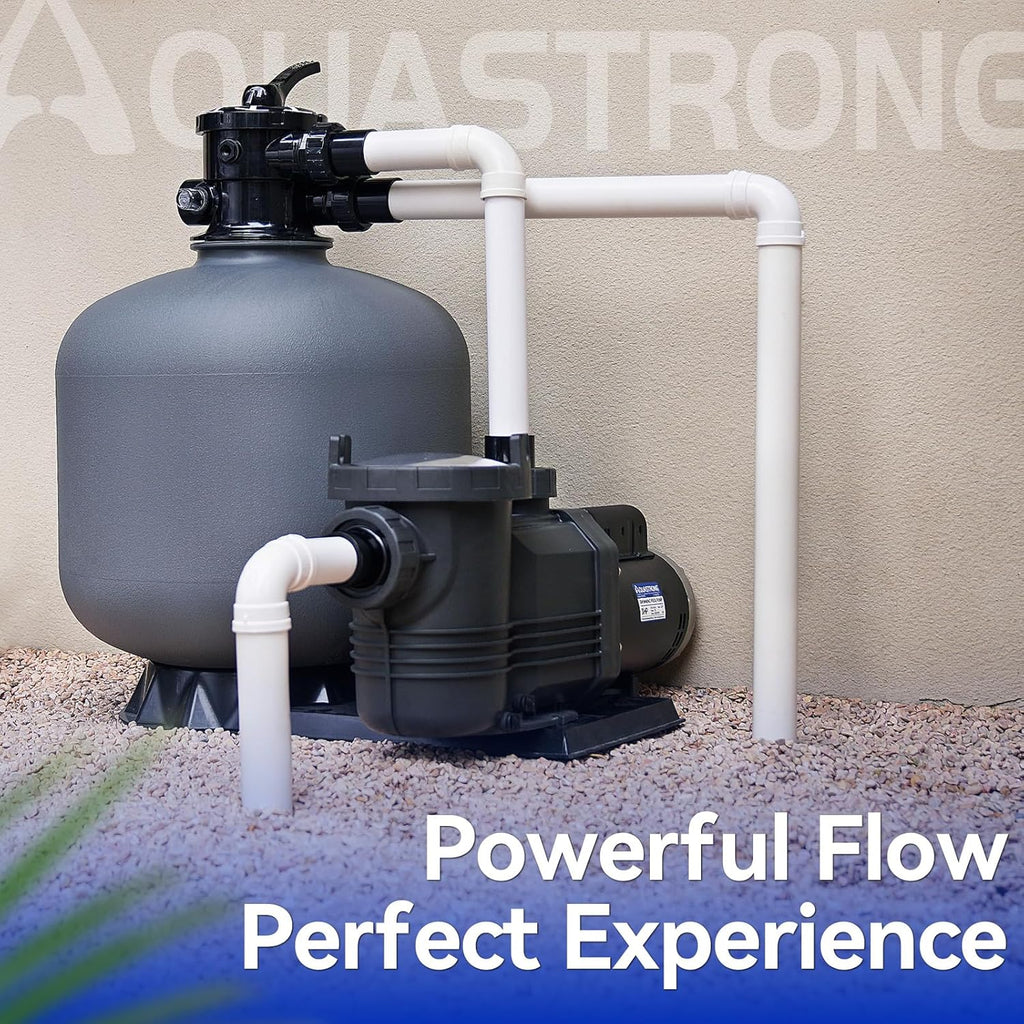 Riptide Series 2 HP In/Above Ground Pool Pump, 220V Single Speed, Up to 8,586 GPH High Flow, Pure Copper Motor