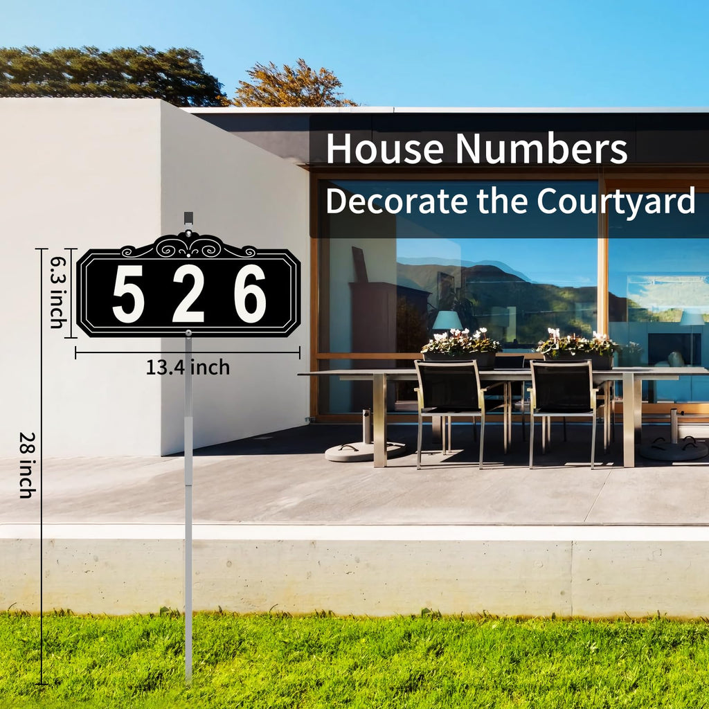 House Numbers for Outside, Yard Address Signs with Stakes
