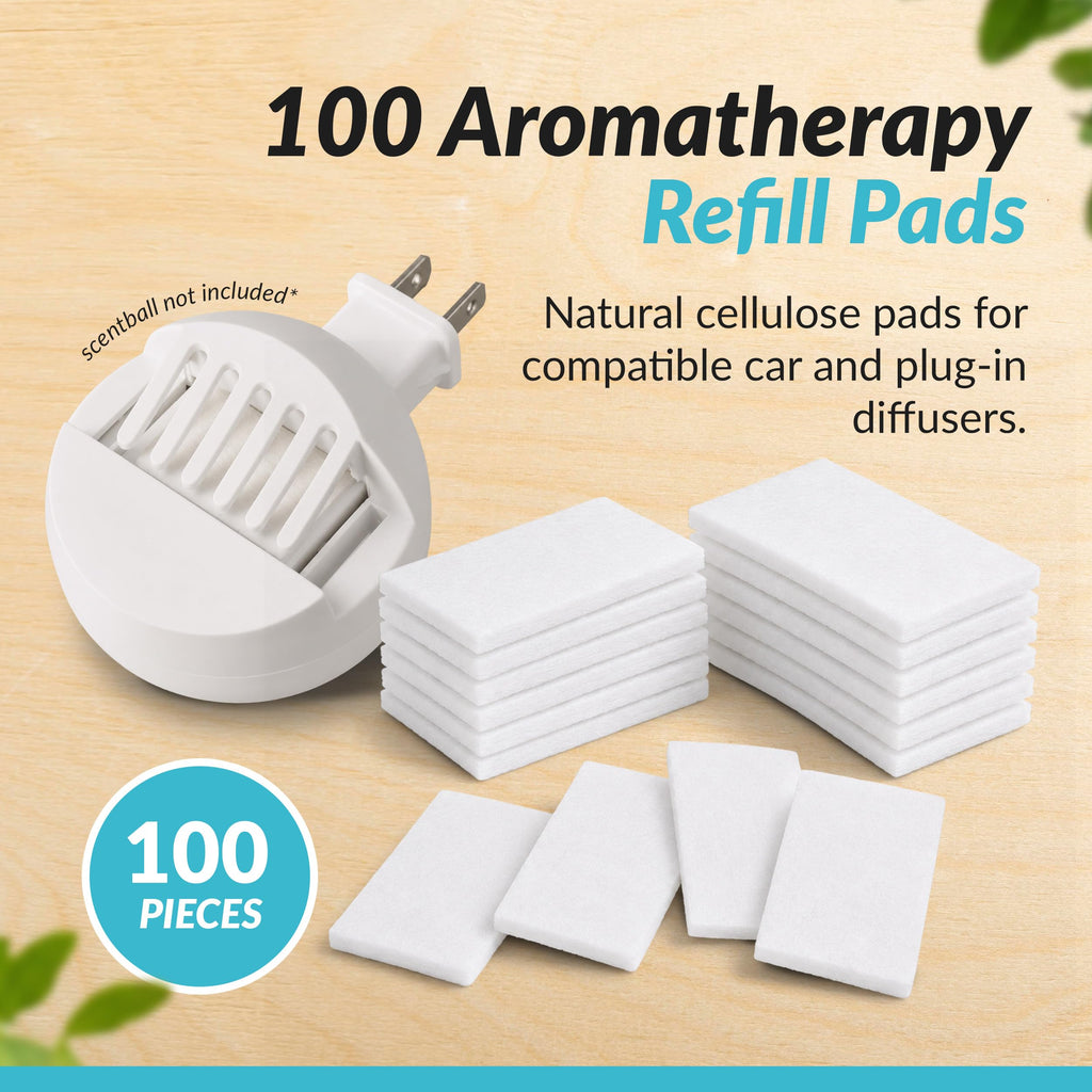 Aromatherapy Refill Pads for car scent and ball style plug in diffuser Refill Pads (100)
