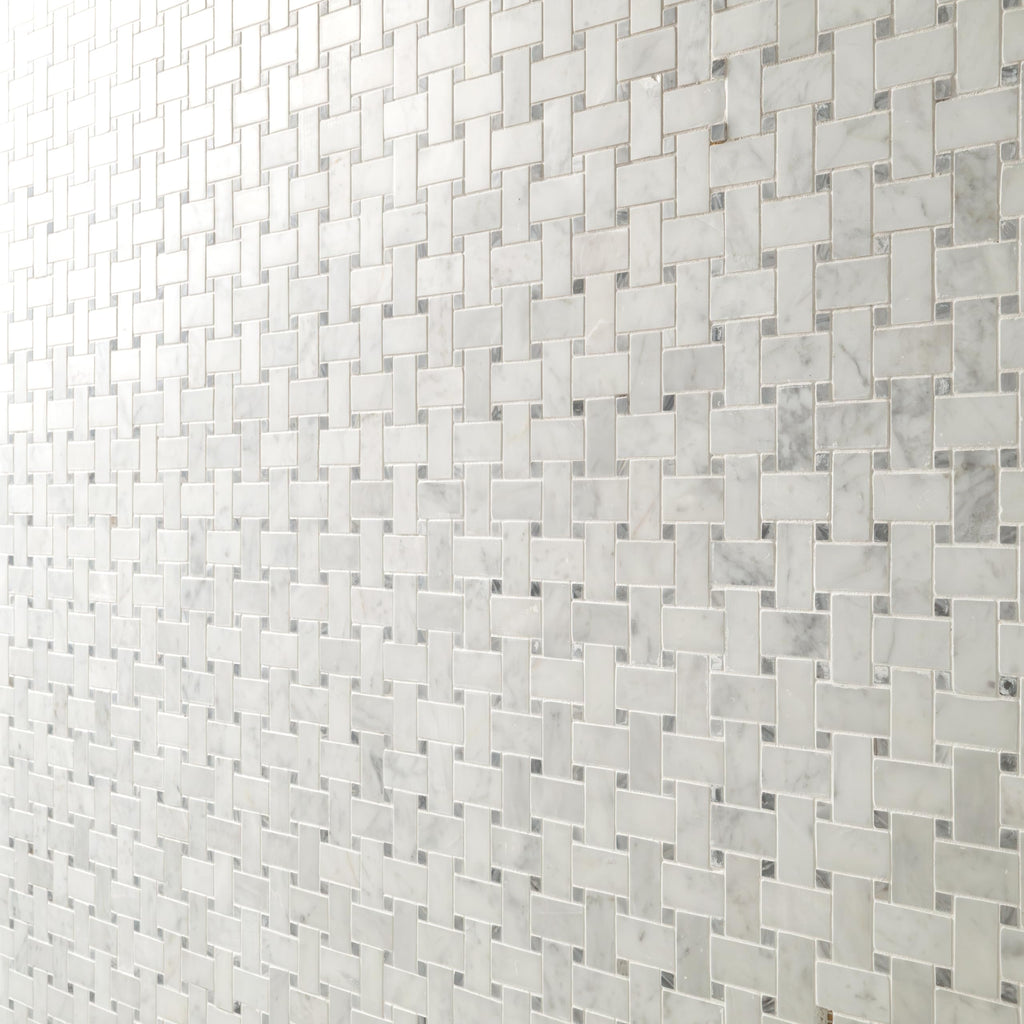 Marble Floor Wall Tile | Carrara White | 12" x 12"