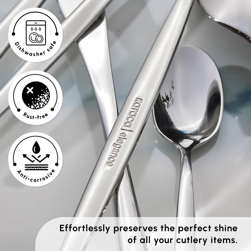 Lizbon - 18/10 Stainless Steel Silverware Set for 12, 60 Piece Heavy Duty Flatware Set, Dishwasher Safe Modern