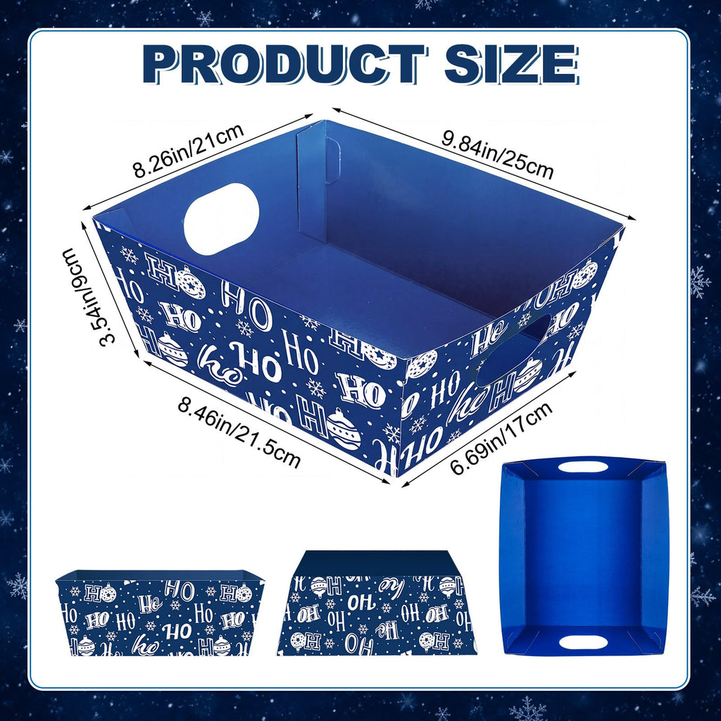 72 Pcs Christmas Blue Gift Baskets Empty to Fill Kit