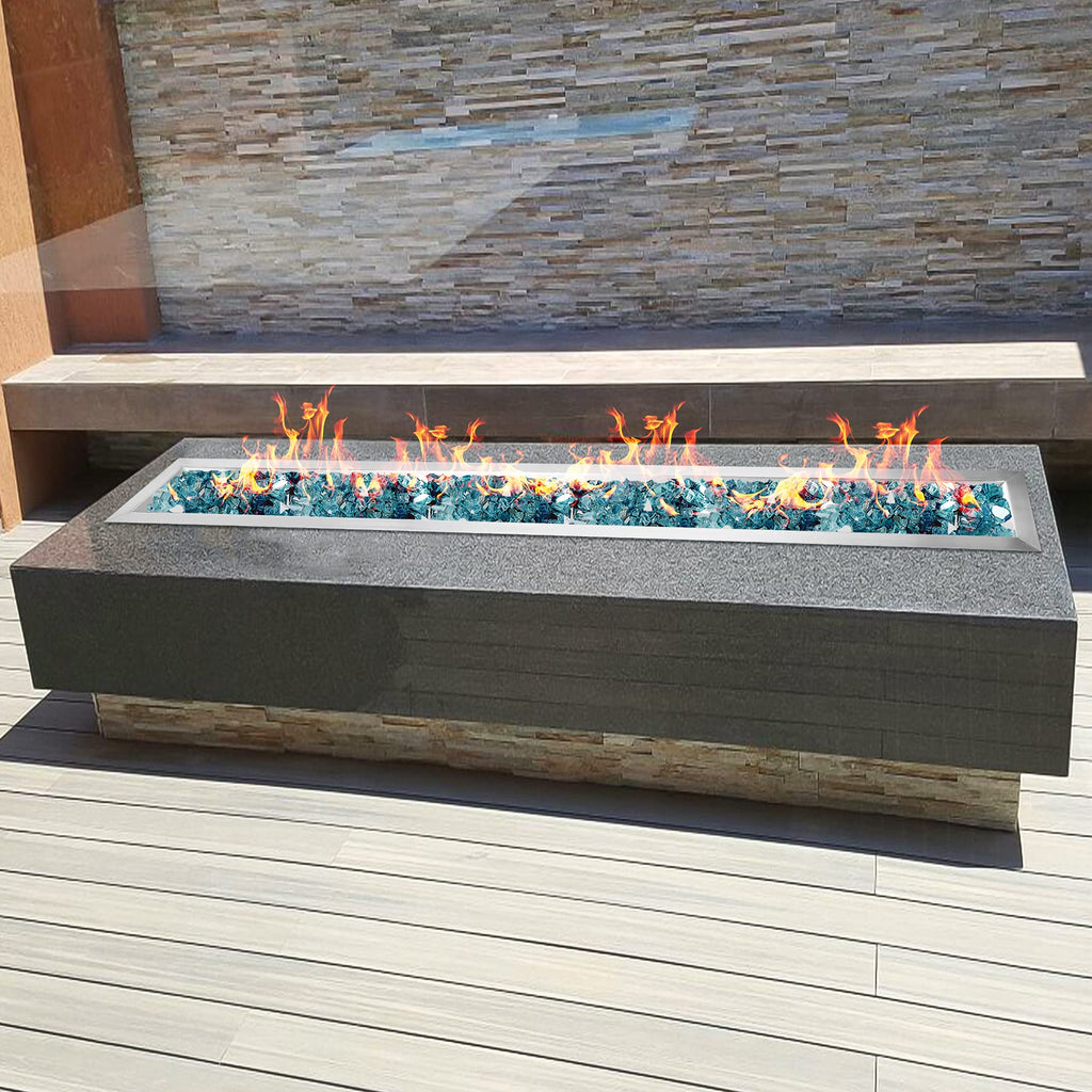 72 by 6-Inch Linear Gas Fire Pit Burner Pan