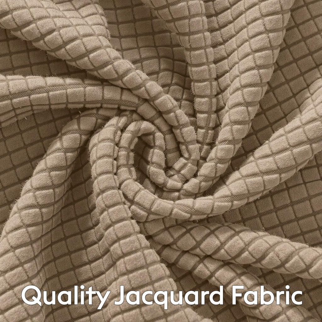Jacquard Fabric Box Spring Cover, Super Stretchy Wrap Around 4 Sides Elastic Bed Skirt, Wrinkle & Fading