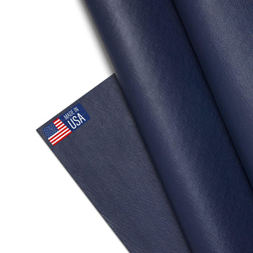 Upholstery Faux Leather, Outdoor Boat Automotive, DIY and Crafting Pleather - Cut by The Yard (Navy)