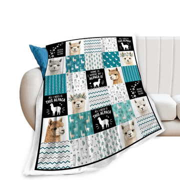 Llama Throw Blanket Alpaca Animal Gifts for Girls Women 60"x80"