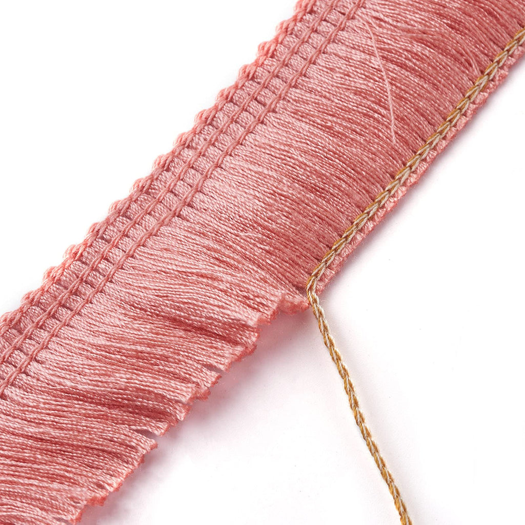 Fringe Trim Tassel - 27 Yards 1 Inch Polyester Lace Ribbon for Sewing, Clothing, Cushions, Pillows, Curtains, Home