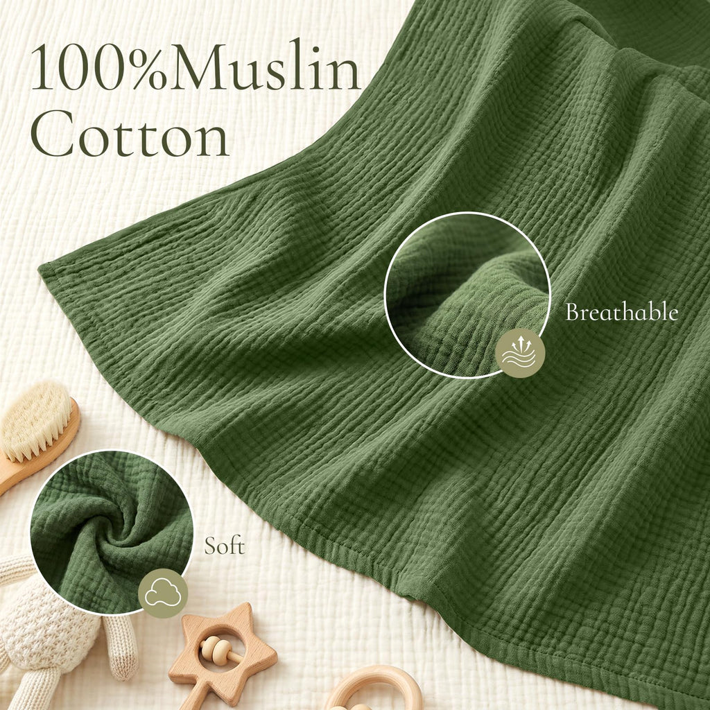 2-Pack Muslin Nursing Cover for Breastfeeding with Arch Neckline