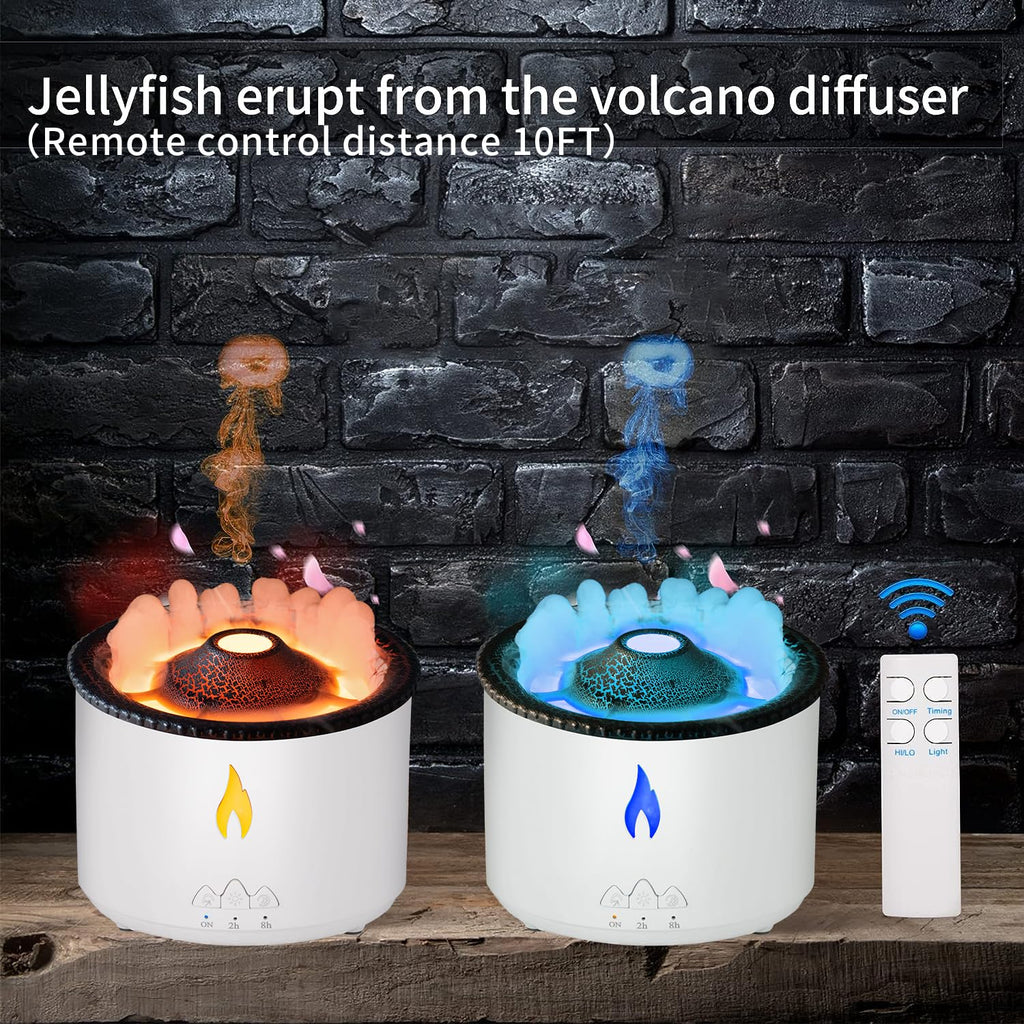 Essential Oil Diffuser, Volcano Diffuser/Humidifier, Flame and Volcano 2 Mist Mosdes, Included 50ML Hotel