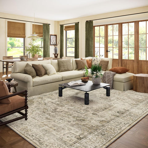 Washable Area Rugs for Living Room: 9x12 Bedroom Area Rugs Boho Vintage Rugs Stain Resistant Non Sli