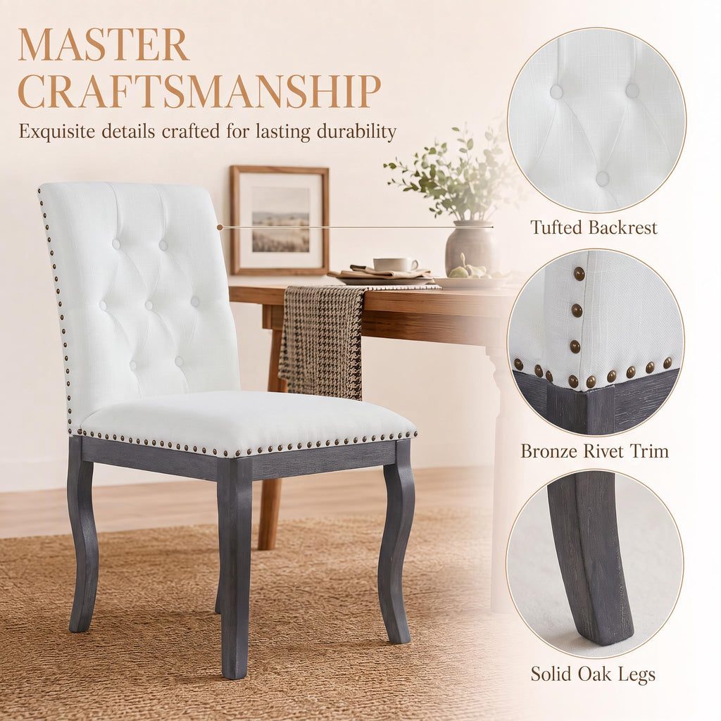 6‐Piece Dining Table Set, Farmhouse Dinner Table Set, Espresso