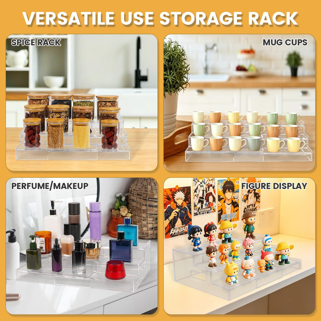 Expandable Can Rack Organizer, 3 Tier Acrylic Can Food Storage for Pantry