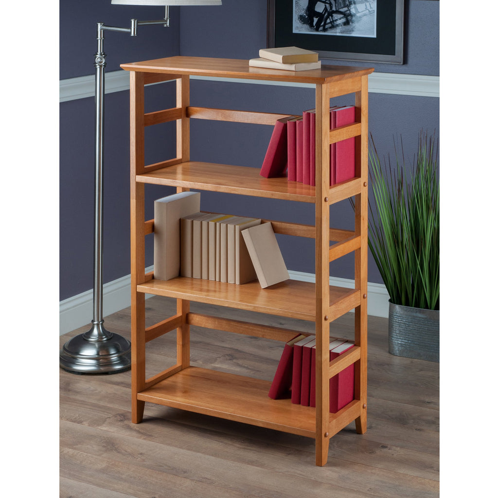 Studio 3-Tier Bookshelf, Honey Pine, 42"