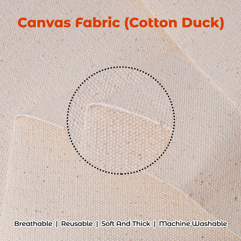Natural Cotton Duck Canvas Fabric, 60 inches Wide, Heavyweight, for Arts and Crafts (Natural 7oz, 4 Yard)