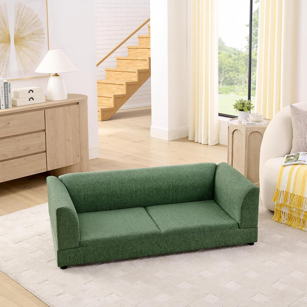 56.5" Oversized Dog Couch for Medium & Large Dogs, Elevated Dog Bed with Backrest & Armrests, Modern Pet Sofa