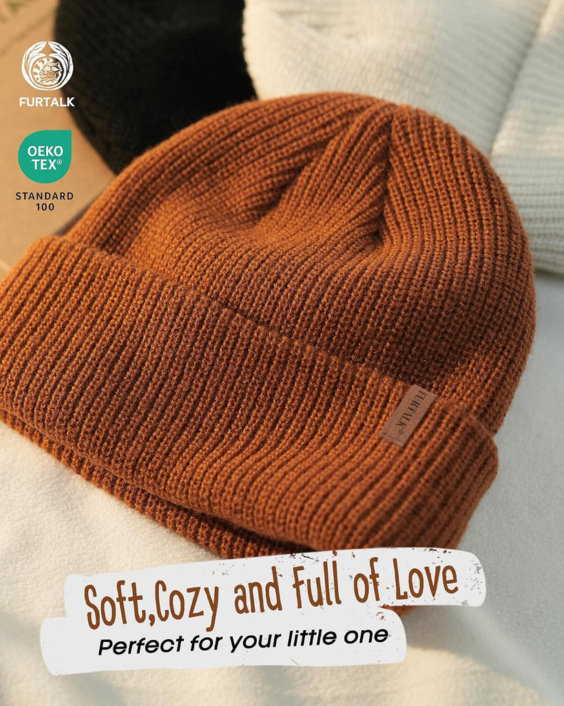 Toddler Baby Boys Girls Beanies Kids Winter Hats Children Knit Caps