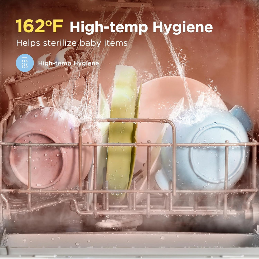 MDC17P2DWW Countertop Dishwasher Portable with 6L(1.59G) Built-in Water Tank, 5+2 Programs, Auto Door Open