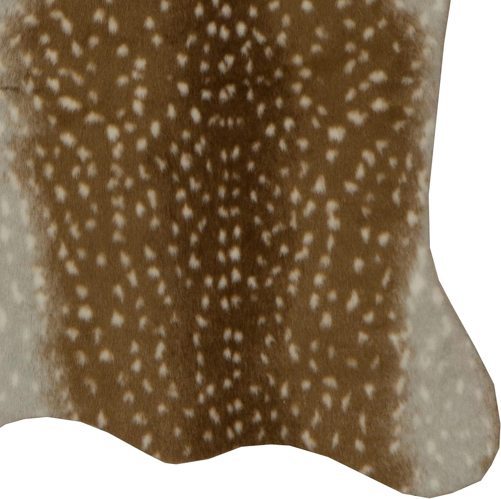 Faux Cow Hide Mini Scatter Size Antelope Print in Beige and White Polyester Hand Made 3'10" X 5' Area Rug