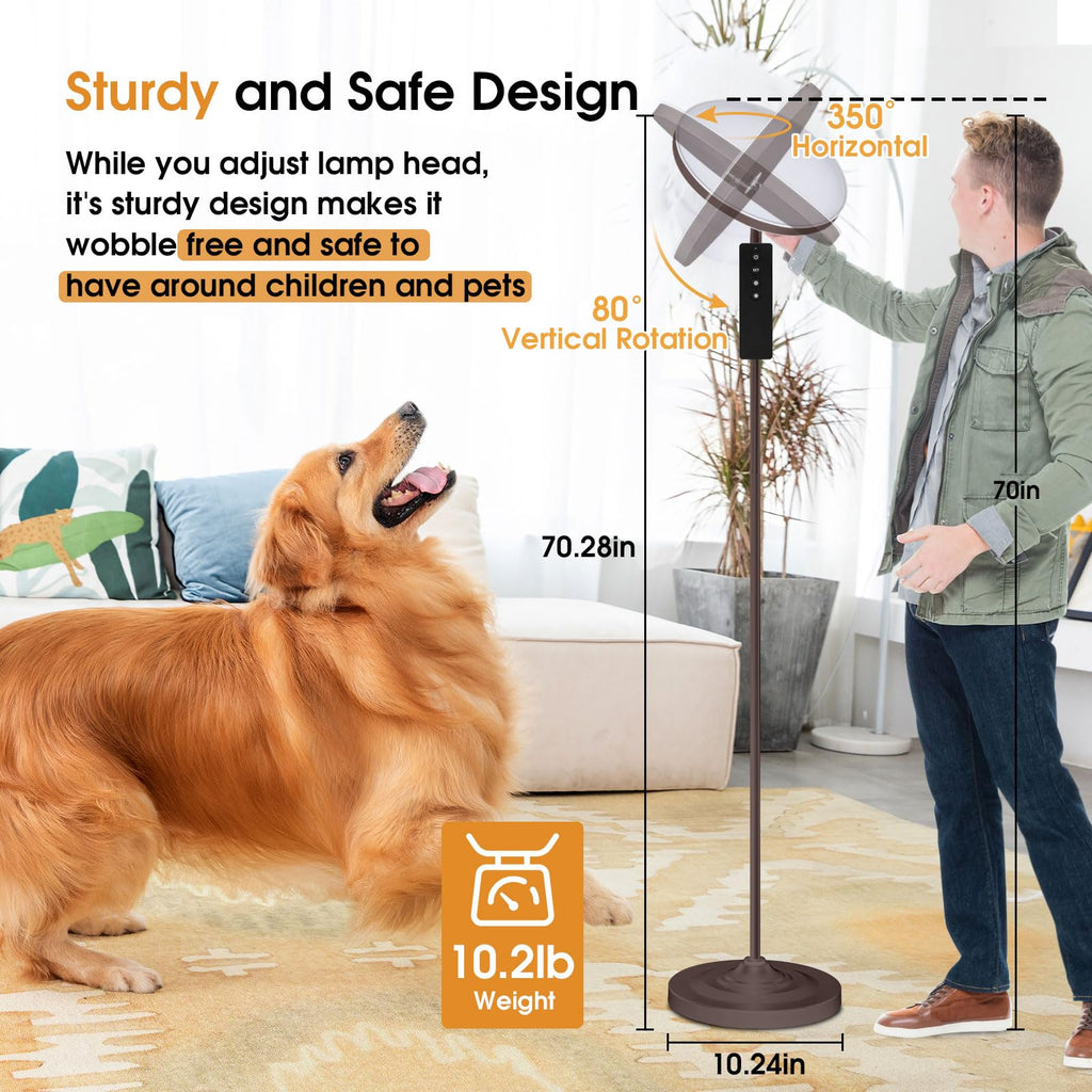 LED Torchiere Floor Lamp with Remote Control, Standing Lamp