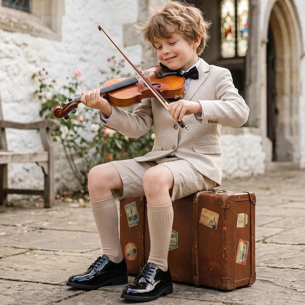Boys Dress Shoes Kids Formal Patent Oxfords Tuxedo Shoes