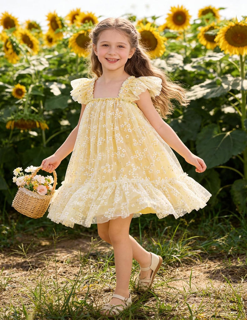 Toddler Tulle Dress for Girls Layered Tutu Ruffle Dresses