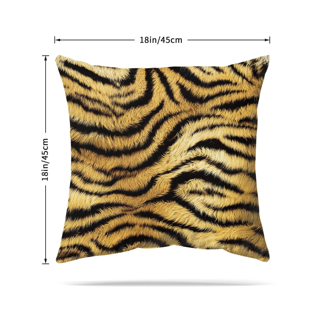 Animal Print Pillow Covers Set of 4 Brown Jungle Animal Throw Pillows Tan Faux Fur Room Decor Man Masculine Pillow