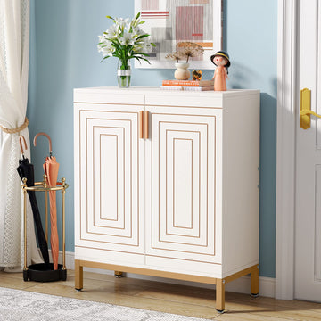 Shoe Cabinet with Doors, 20 Pairs Entryway Shoe Storage Cabinet with Shelves, 5-Tier Modern Free Standing Shoe Racks