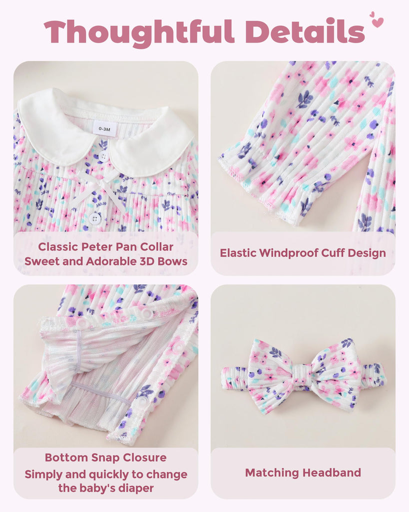 Newborn Baby Girl Clothes 3-6Months Coming Home Essentials Outfit