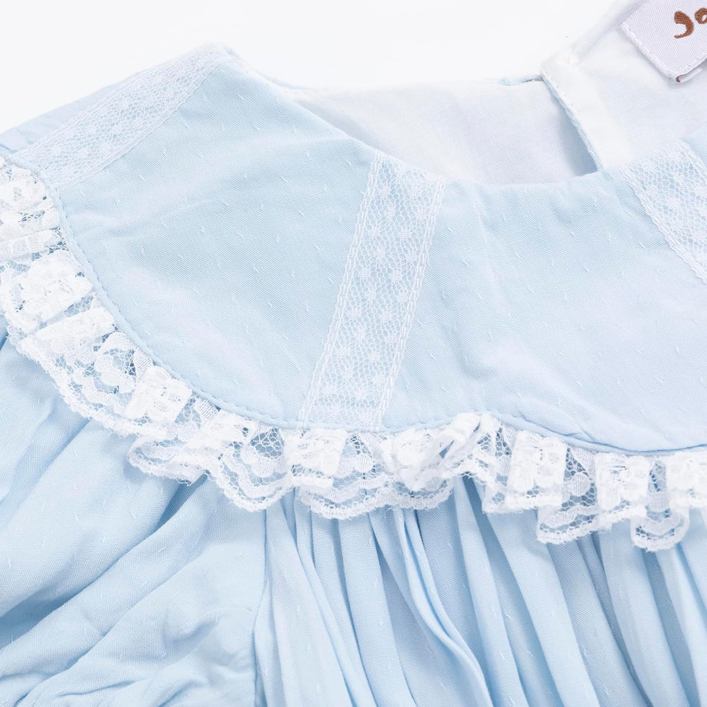 Girls Dress, Girls Gowns, Lace Heirloom Dress, Puff Sleeve, Cute Long Style for Kids