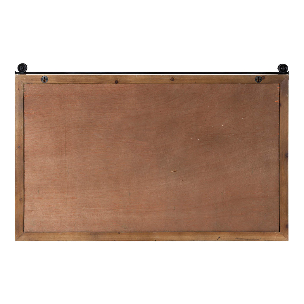 Cates Rustic Magnetic Metal Wall Organizer, 24 x 40, Rustic Brown, Farmhouse Wall Decor with Function
