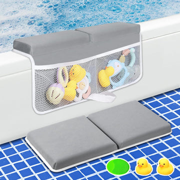 Bath Kneeler and Elbow Rest Pad Set, Quick Dry Baby Bath Kneeling Pad Thick Soft Non-Slip Baby Bathtub Mat for Baby