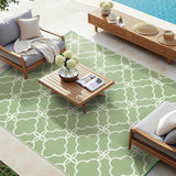 Ashler Sage Green Outdoor Plastic Straw Rug Waterproof for Patio, Clearance Reversible Camping Mats,