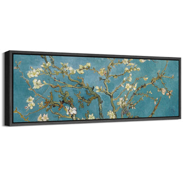 Large Framed Canvas Print Wall Art Almond Blossom Branches Van Gogh Style Botanical Retro Fine Art Illustrations