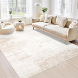 Area Rugs 6x9 Living Room: Washable Rug Modern Abstract Large Rug Soft Non Slip Neutral Rugs Stain Resistant Indoor