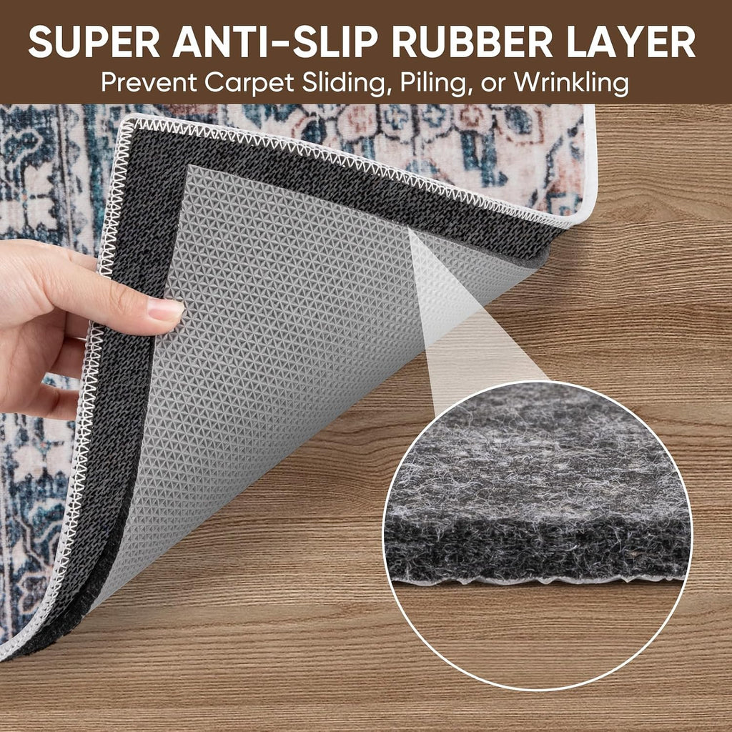 Felt Non Slip Rug Pads, Extra Large 1/4" Thick Felt and Rubber Backing, Shock Absorbing Carpet Pad for All Carpets