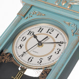 Clockswise Vintage Grandfather-Style Wall Clock with Wood-Effect Plastic Pendulum Battery-Operated for Home Decor
